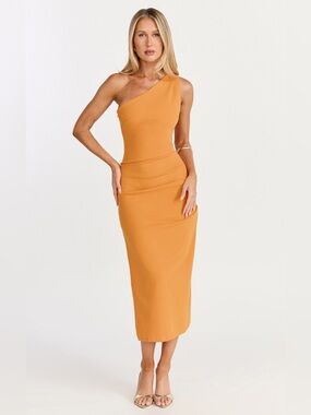 knee length dresses for ladies Della Solid Dress Black / Xs main image 1